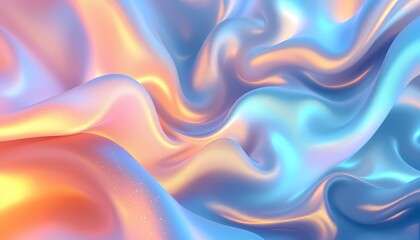 Obraz premium Fluid Pastel Swirls: An Abstract Dreamlike Composition