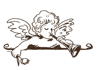 만화,  삽화, 버드, 그리기, 미술, 도안, 그리다, 귀여운, love,  만화, flower, 날개, 검다, 사자, 문신, 천사, angle, vintageangel, vintage drawing