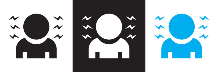 social pressure icon. isolated on white and black background. vector illustration. EPS 10