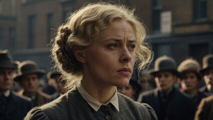 suffragette at a historic rally for women's rights