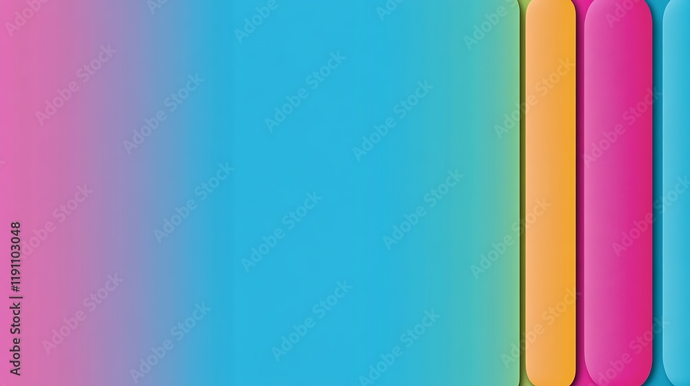 Poster Abstract Colorful Gradient Background with Vertical Rectangles