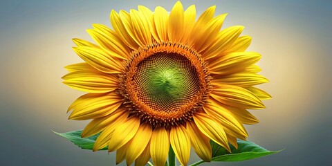 Obraz premium Surreal Sunflower PNG: Isolated Vibrant Yellow Flower on Transparent Background for Design