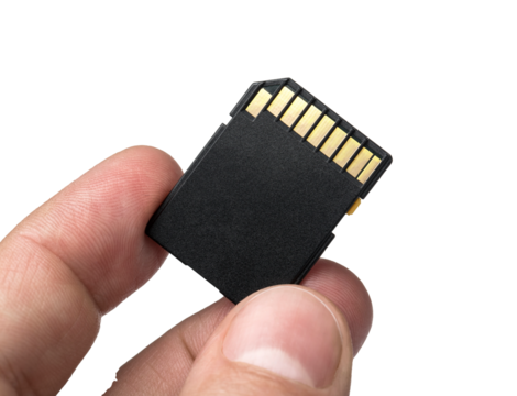 Flash card in hand