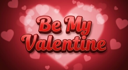 Valentine's Day Wishes: A romantic message of "Be My Valentine" displayed on a heart-shaped backdrop, perfect for expressing love and affection on this special day.