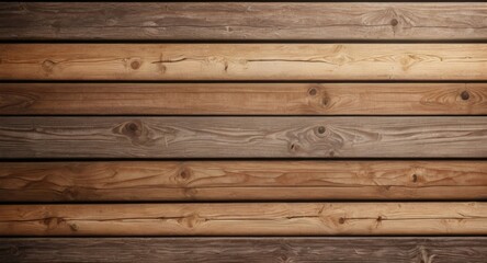 Obraz premium Horizontal wooden planks in different shades are arranged evenly, highlighting their natural textures and grains. The varied colors create a visually interesting backdrop suitable for design