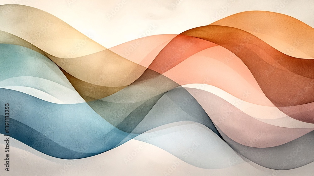Poster peaceful abstract backdrop featuring a harmonious interplay of rhythmic organic patterns muted earth