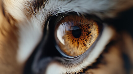 Closeup of an eye of a Tiger.