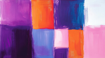 Vibrant abstract art piece featuring bold color blocks.