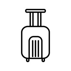 trolley bag icon vector illusration logo desain