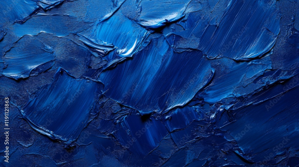 Poster techno blue, a deep, vivid blue that symbolizes the digital age and the continuing advancement of te