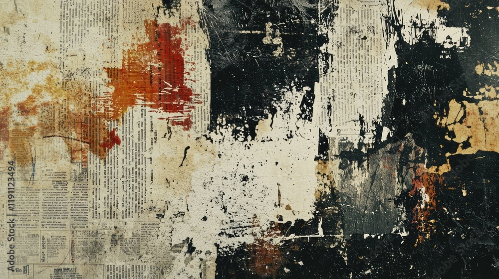Poster abstract grunge background with mixed media texture and patterns