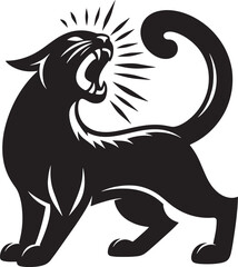 cat ready vector illustration