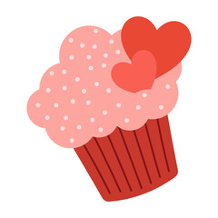 Valentine's Day Illustrations Featuring Hearts and Sweet Treats
