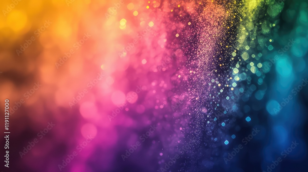 Poster colorful abstract background with glitter and bokeh effect