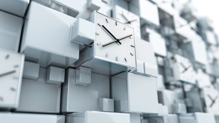 Obraz premium Procrastination: The habit of putting off important tasks, causing stress, anxiety, and missed opportunities as deadlines approach and pressure builds. 