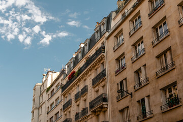 Parisian building in France