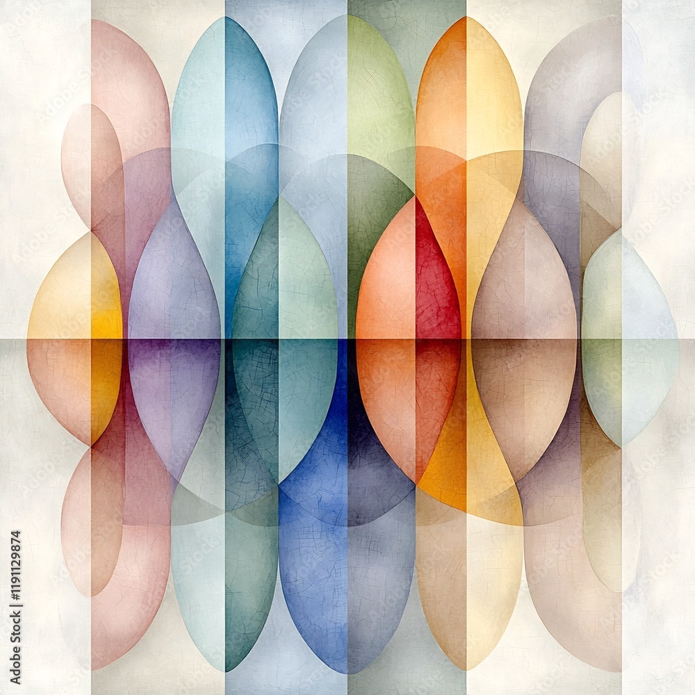 Poster elegant and ethereal abstract wallpaper design featuring interlacing curving lines flowing organic s