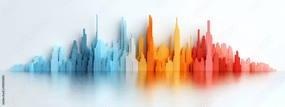 Poster abstract visualization depicting the frequency distribution of words in a written text or document t