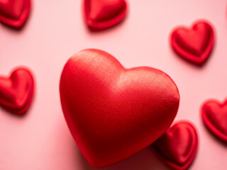 Obraz premium love shape and pink background valentine days