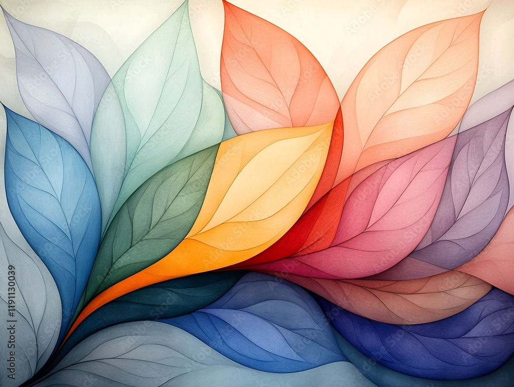 Poster elegant flowing abstract wallpaper displaying interlacing curving lines in a tranquil color range de