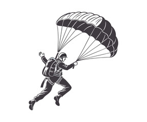 paragliding in the sky