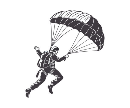 paragliding in the sky
