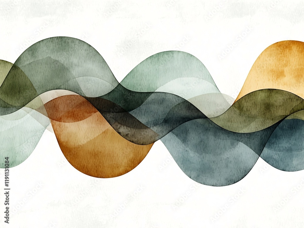 Aufkleber elegant abstract wallpaper design featuring a harmonious balance of graceful sinuous curving lines i