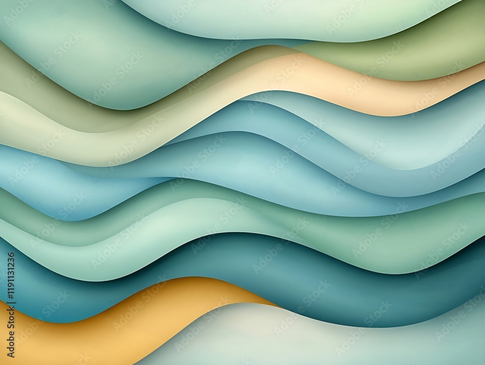 Poster elegant abstract wallpaper design featuring delicate interlacing curving lines in a harmonious color