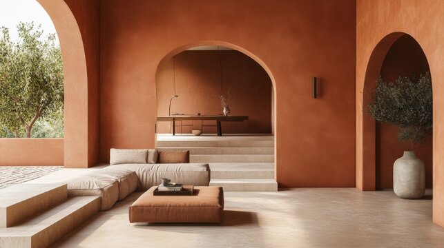 Earthy Terracotta, a warm, organic hue embodying sustainability, inviting a connection to nature in contemporary design themes