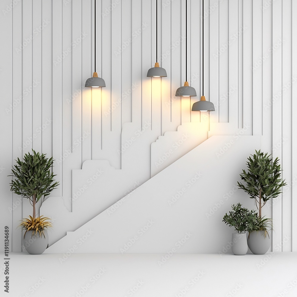 Poster sleek and minimalist white backdrop highlighting an incline financial data visualization symbolizing
