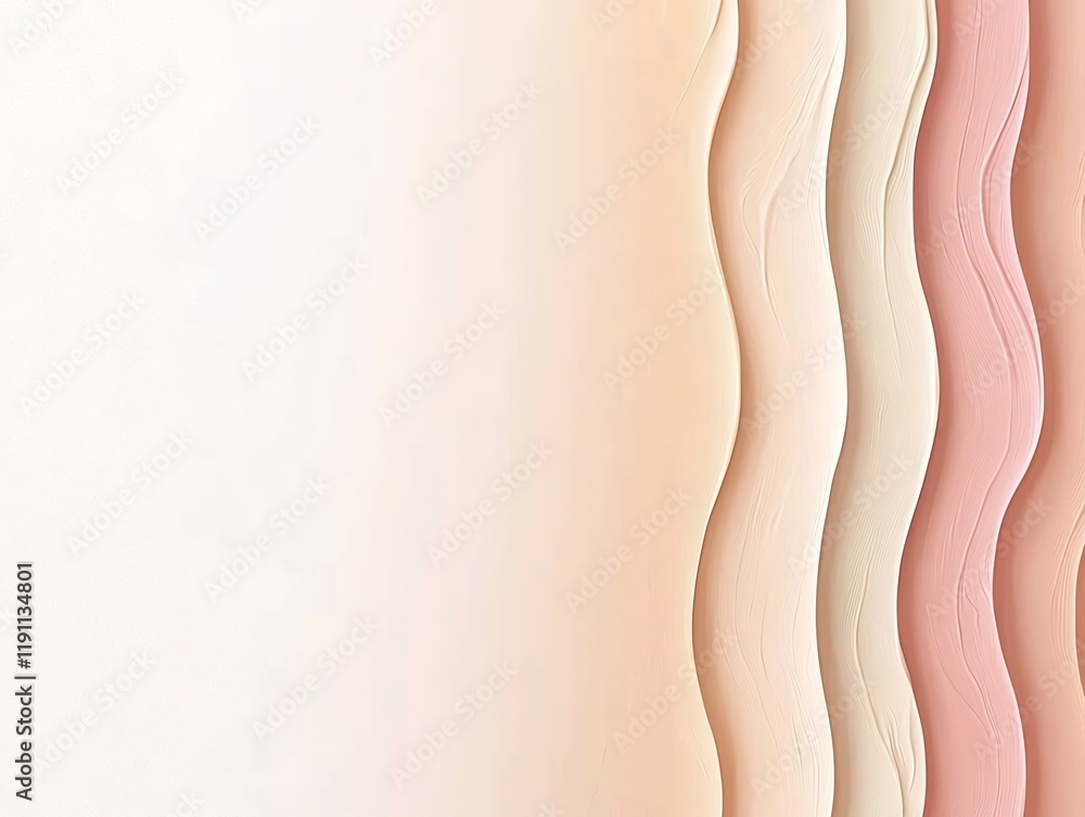 Aufkleber soft and soothing pastel gradient background with a seamless transition from pink to beige tones fea