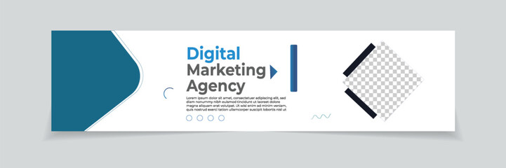 Modern abstract social media LinkedIn marketing banner cover photo design