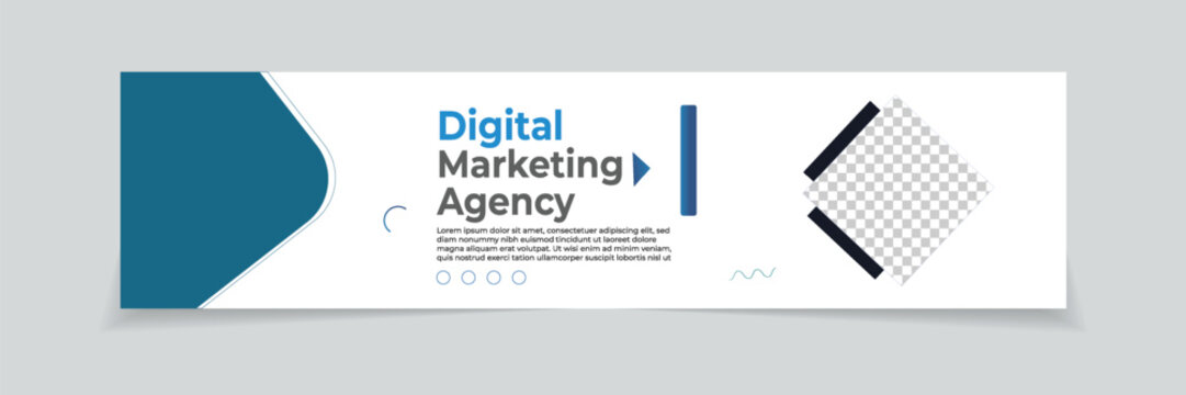 Modern abstract social media LinkedIn marketing banner cover photo design