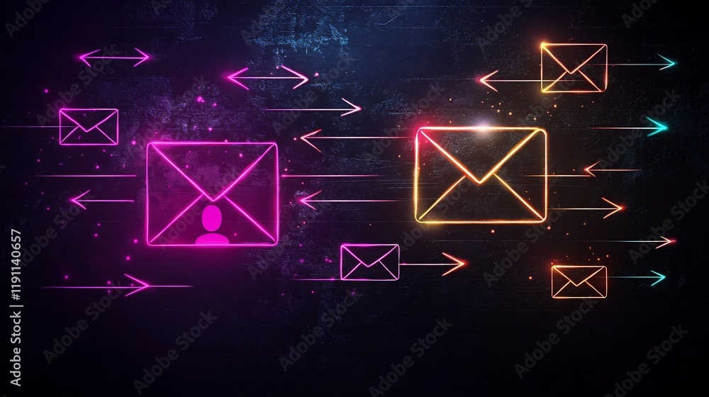 Poster global communication and social network concept featuring freehand user silhouette arrows pointing i