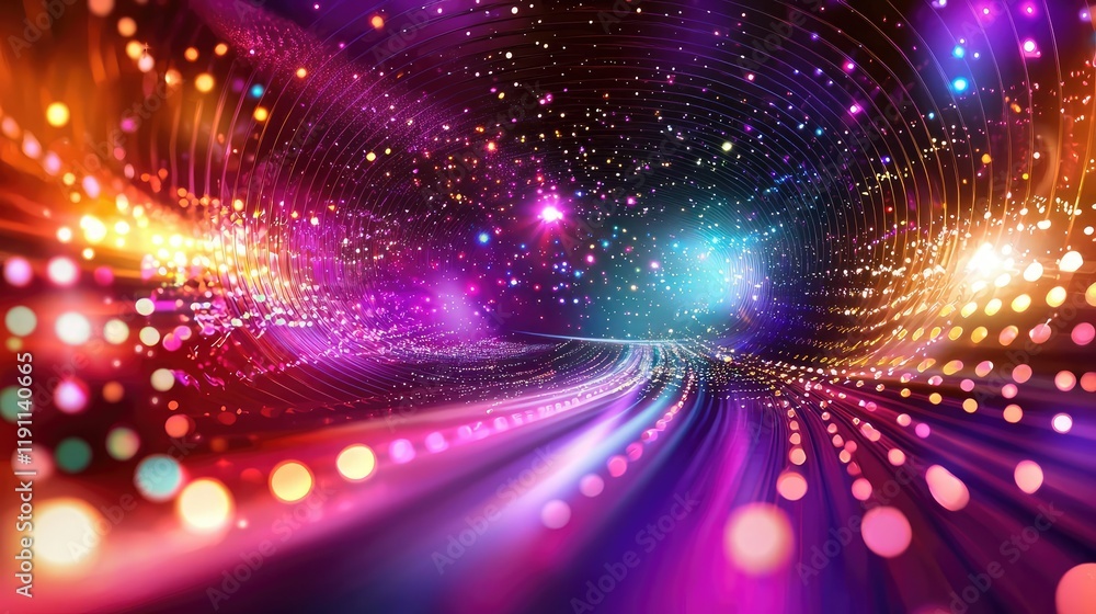 Poster colorful abstract background with bright light effects and patterns