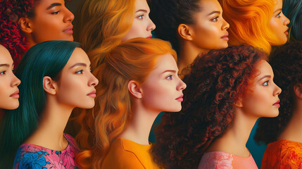Fototapeta premium group of women in consert