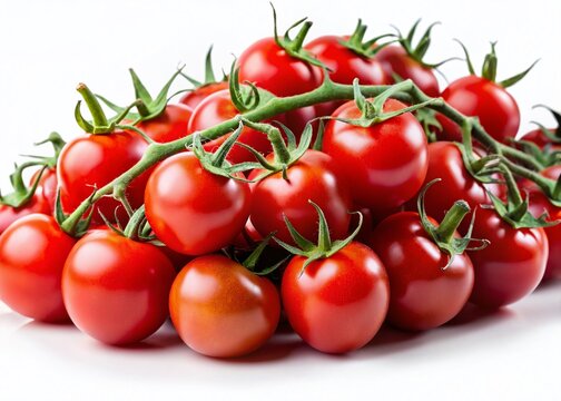 Vibrant Piennolo del Vesuvio Cherry Tomatoes: Heirloom Italian Vine Tomatoes, Isolated PNG