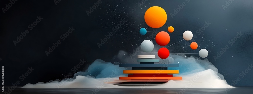 Aufkleber a dynamic digital depicting the concept of resonance and frequency the abstract visual represents th