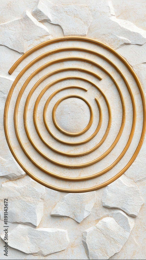 Poster goal setting planning mindset concept. artistic representation of concentric circles on textured sur