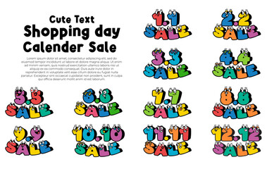 Cute Shopping Calender Sale