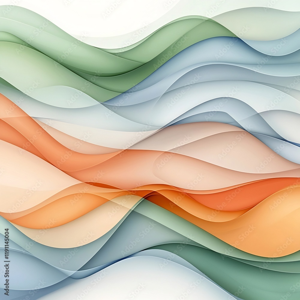 Poster elegant abstract wallpaper with interlacing curving lines in a tranquil color range flowing ethereal