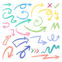 Hand Drawn Colorful Arrow