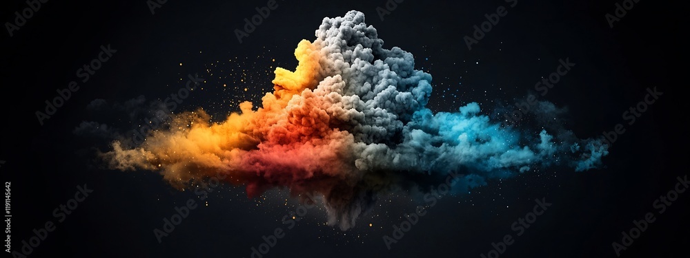 Poster vibrant explosion of electromagnetic spectrum frequencies and energies a dynamic showcasing the dive