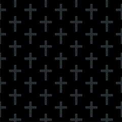 Christianity symbol icon pattern seamless isolated on black background