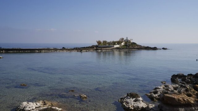 Saint Fokas orthodox chapel in the coast of Greece