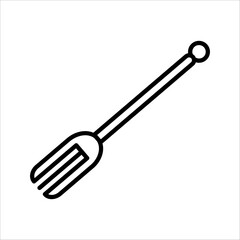 Printfork icon vector, with white background