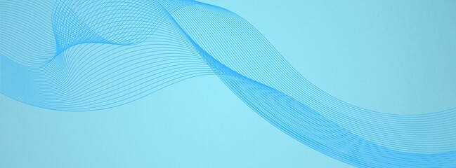 Abstract blue background with curved lines.