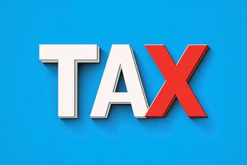 Fototapeta premium Tax and taxation. A modern 3D 