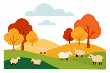 landscape with trees