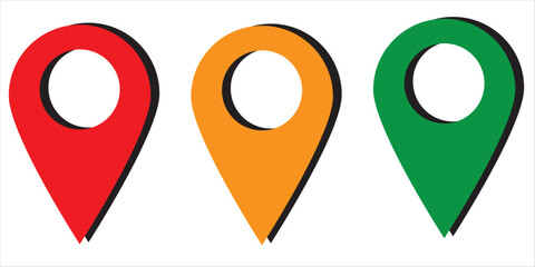 location pin icon on white background. location pin point. flat style. Map pointer icon for your web site design, logo, app, UI. 